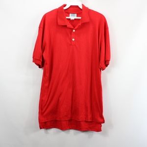 Vintage 80s New Sea Palms Mens XL Polo Shirt Red